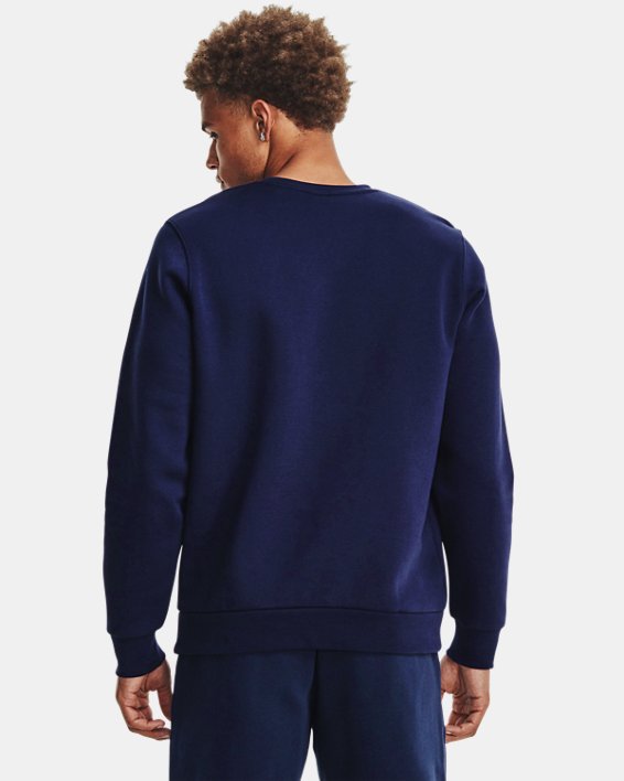 Herenshirt UA Essential Fleece met ronde hals, Blue, pdpMainDesktop image number 1